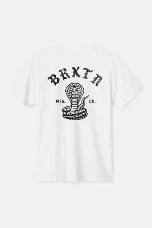 Stretchable Armholes Darver S/S Standard T-Shirt - White