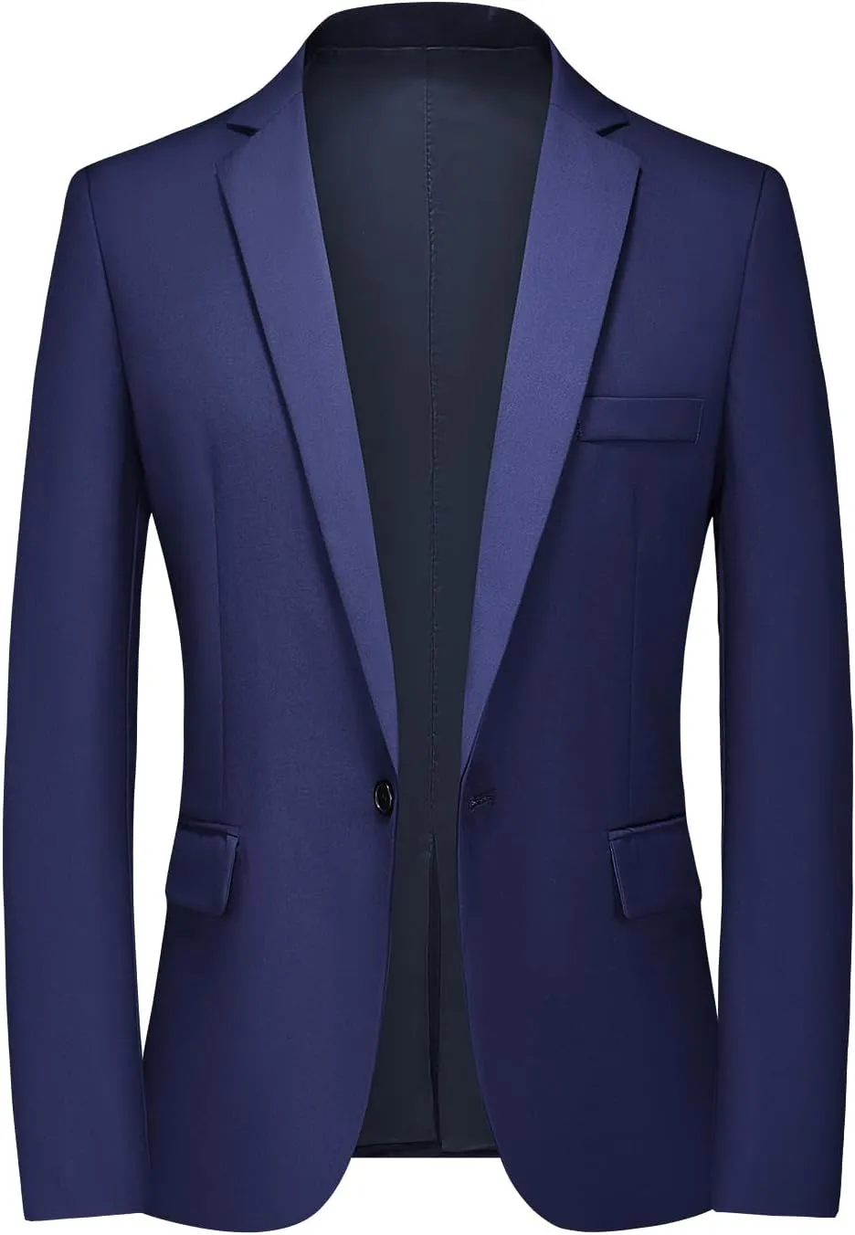 DAVID.ANN Men's Slim Fit Casual One Button Blazer Jacket