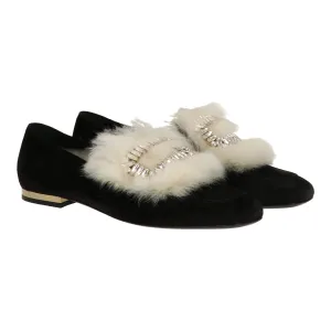 Roger Vivier Womens Black/Ivory Loafer Old Street