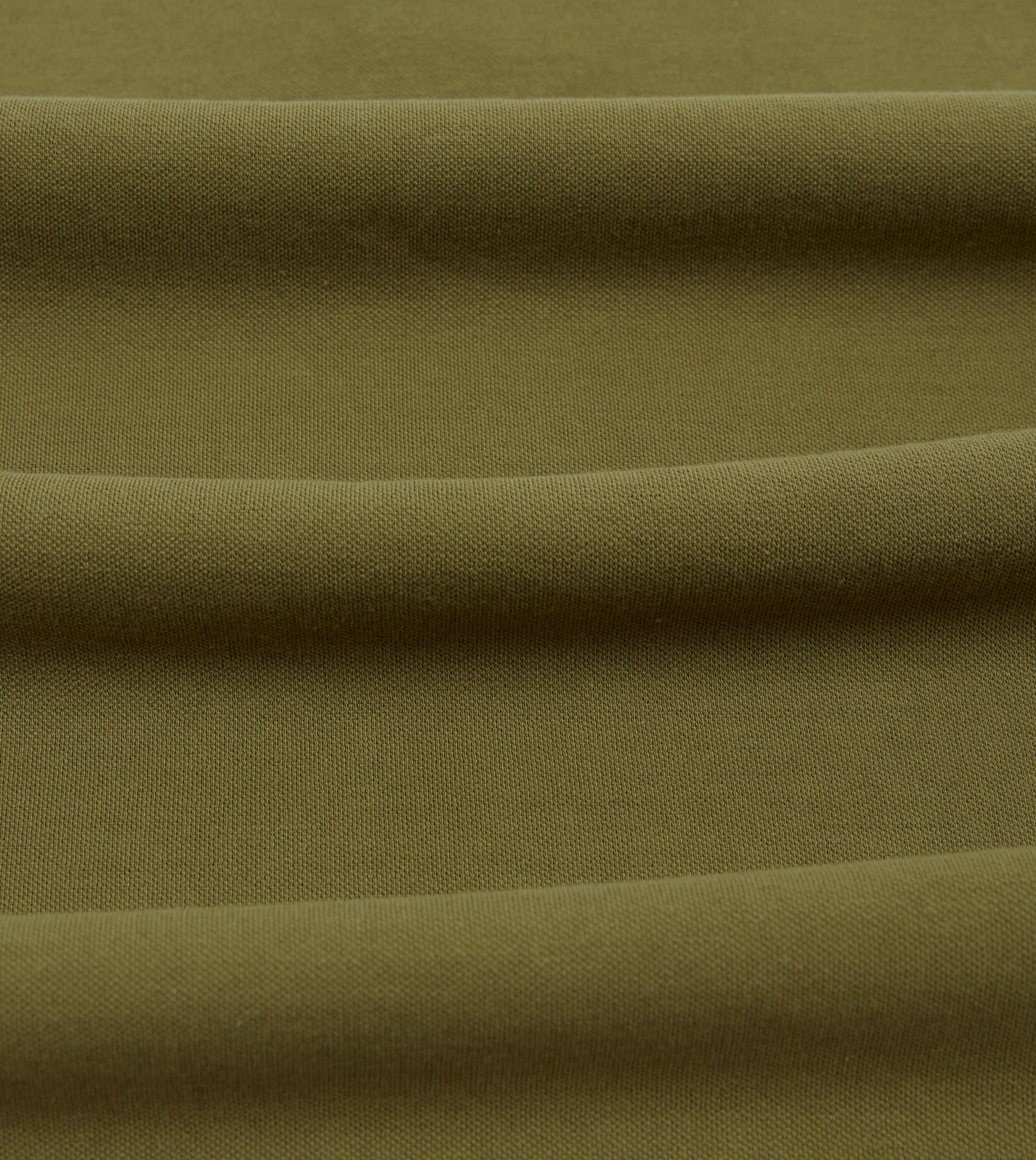 Khaki Piqu?? Cotton Polo Shirt Suede Holiday Wear