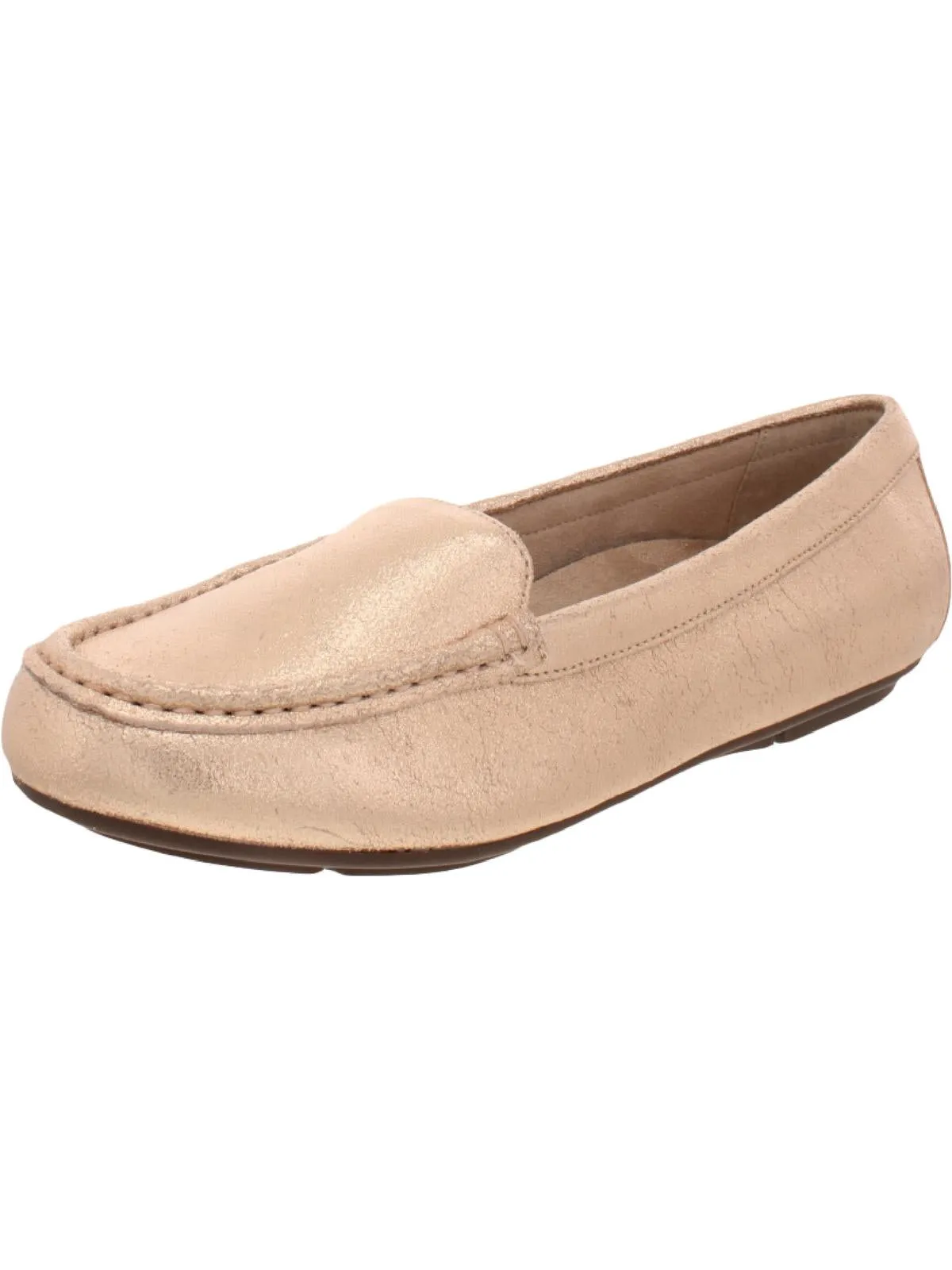 Debbie Womens Leather Slip On Moccasins Office Friendly Sole Power