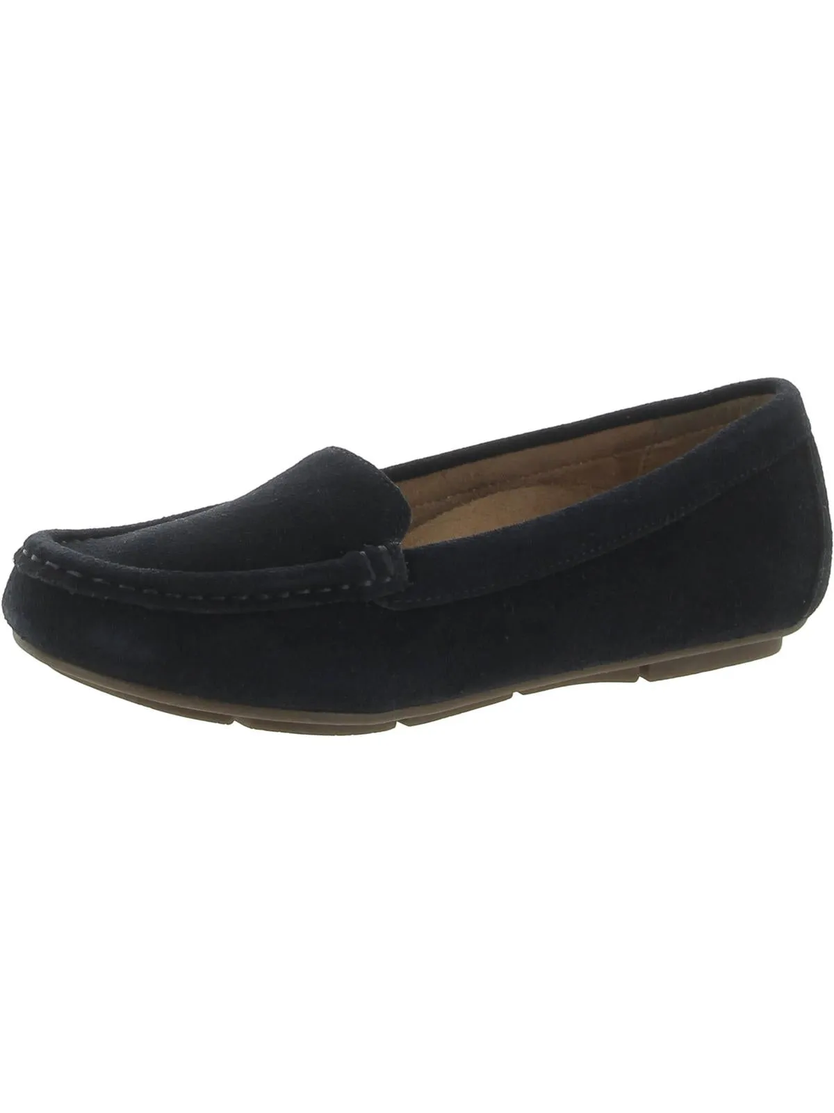 Debbie Womens Leather Slip On Moccasins Wide toe box Outdoor Sport