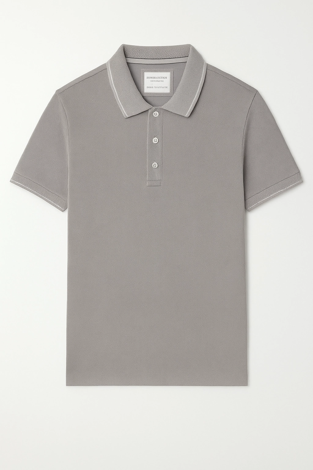 Denim & Flower Men Polo Urban Fashion Curved Hem