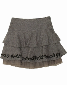 BENETTON Girls Mini Tutu Skirt 15-16 Years W28  Grey Capsule-Wardrobe Transitional Style