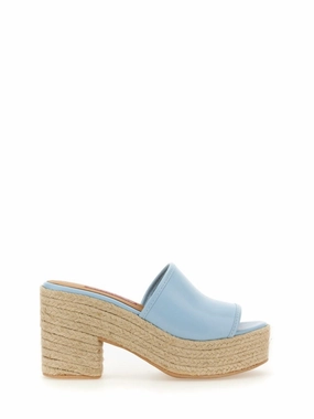 Denim-Inspired Slide Sandals With Espadrille-Style Sole Cool Fit
