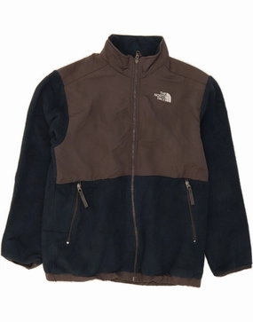 Flexible Elbow Panels Sleek Jacket THE NORTH FACE Boys Fleece Jacket 14-15 Years XL  Navy Blue Colourblock