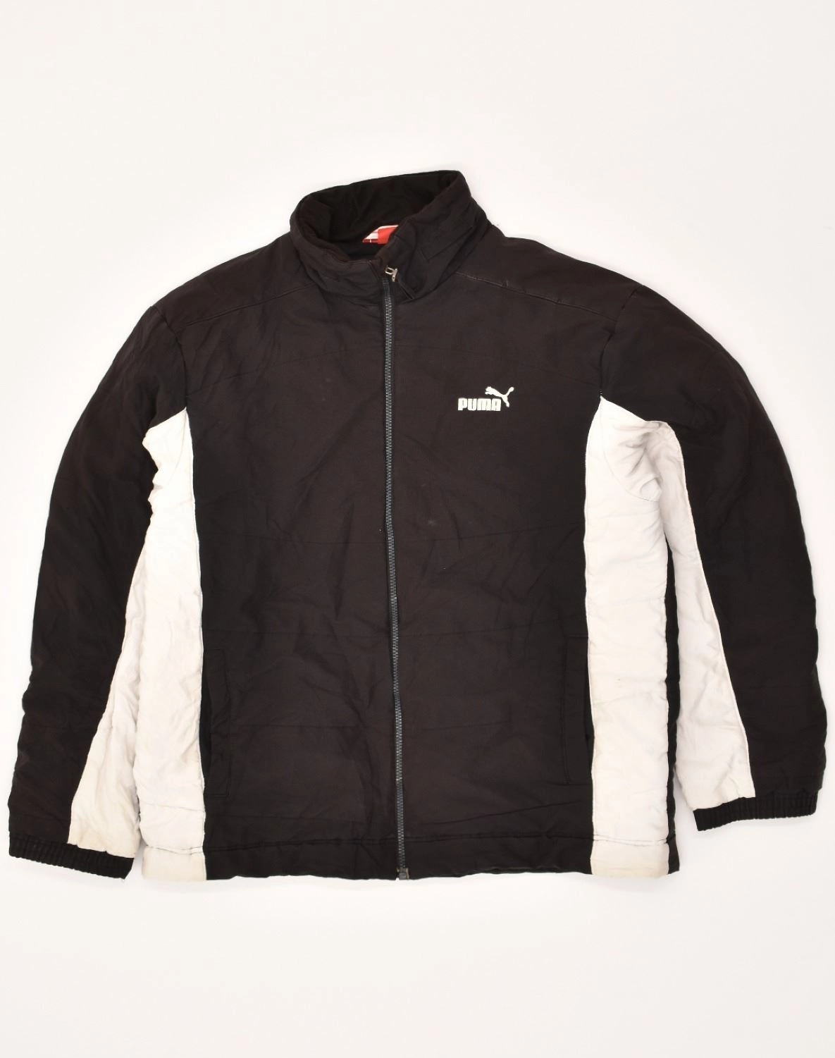 Valentine's Day train journey PUMA Boys Graphic Padded Jacket 15-16 Years Black Colourblock Polyester