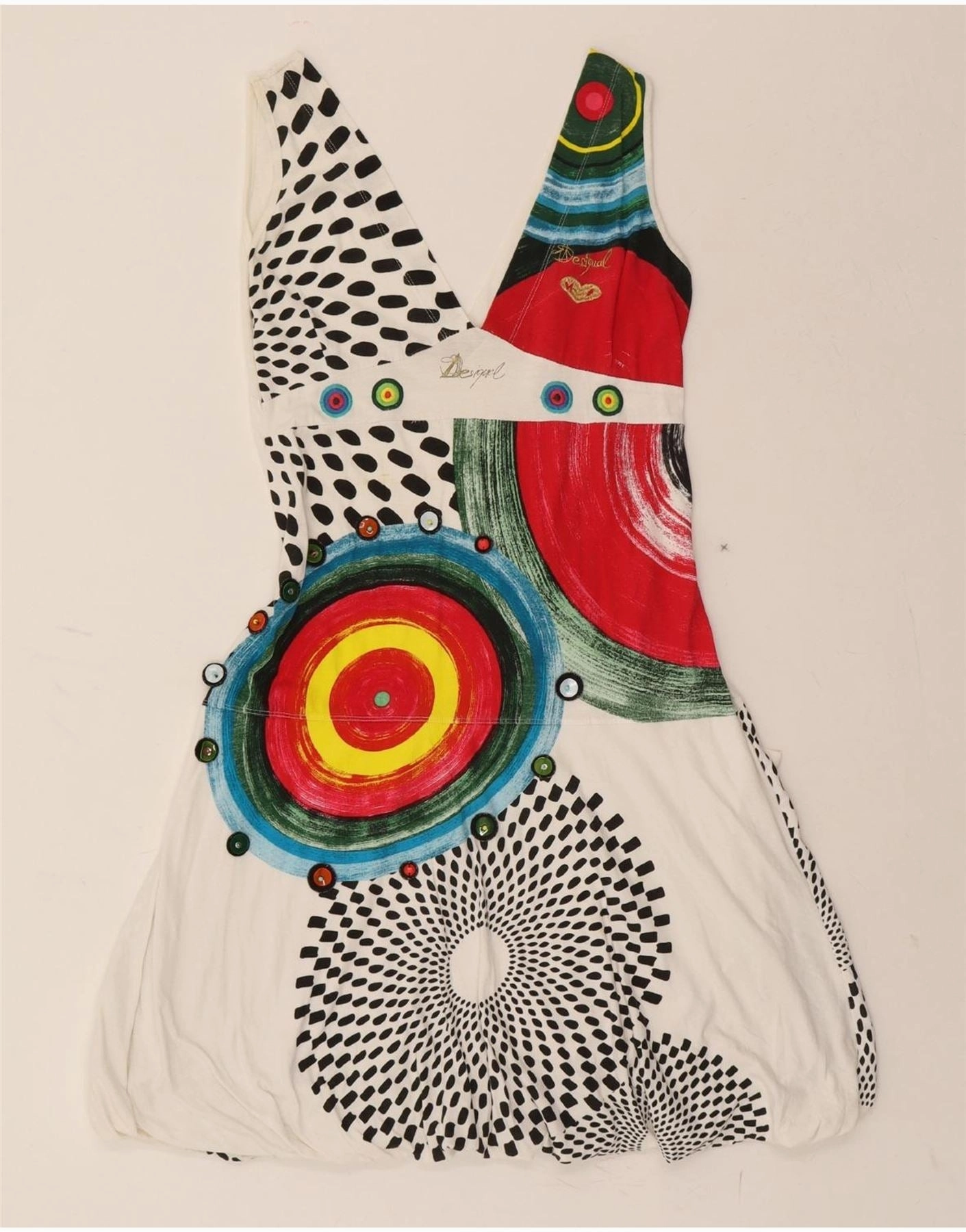Kind Glow DESIGUAL Girls Graphic A-Line Dress 11-12 Years Large Multicoloured Floral