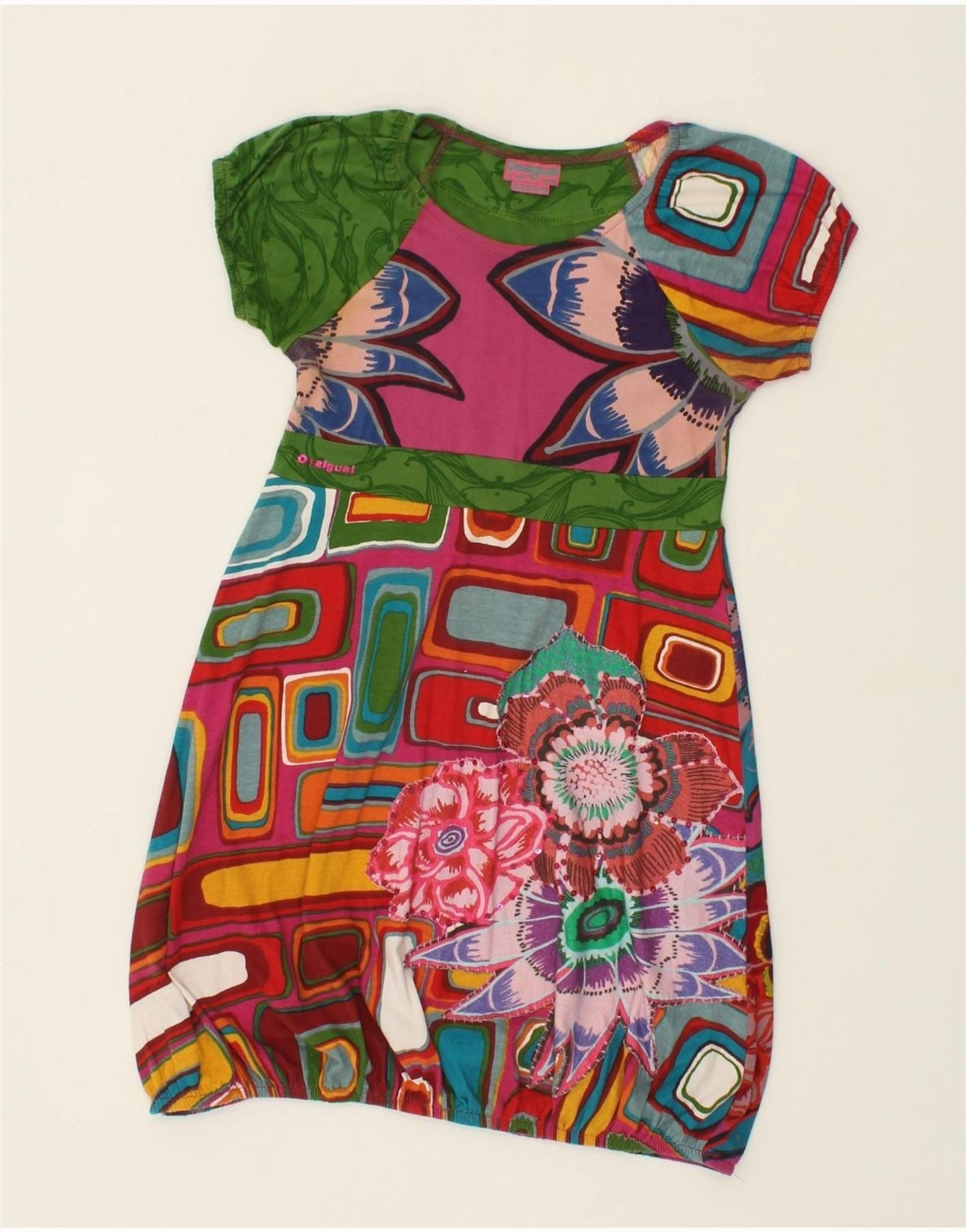 Daily Flex Special-Edition DESIGUAL Girls Graphic Bubble Dress 13-14 Years Multicoloured Floral