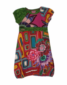 Stylish party wear DESIGUAL Girls Graphic Bubble Dress 9-10 Years Multicoloured Floral