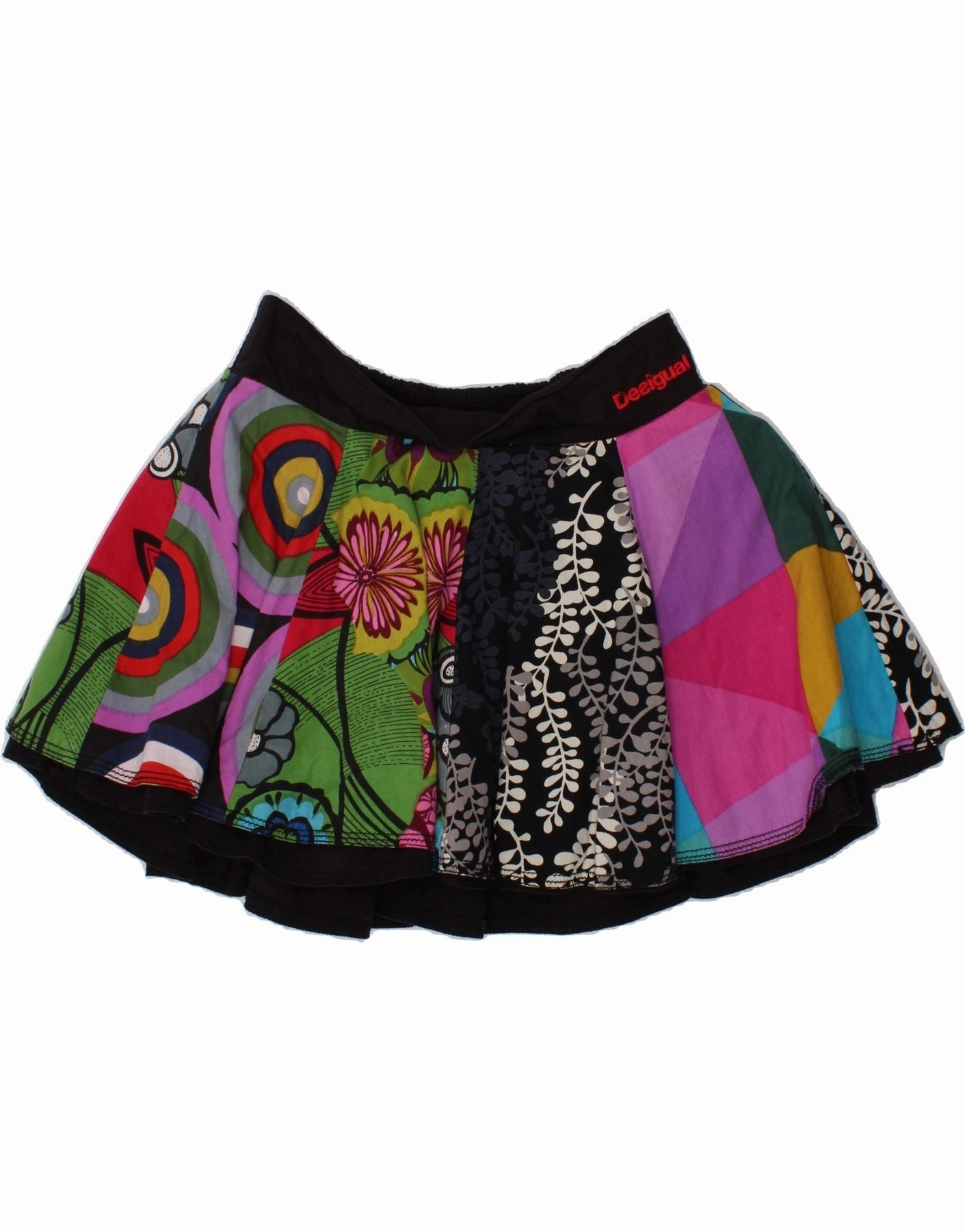 Work Favorite QuickReleaseClasp DESIGUAL Girls Graphic Circle Skirt 9-10 Years W24 Multicoloured