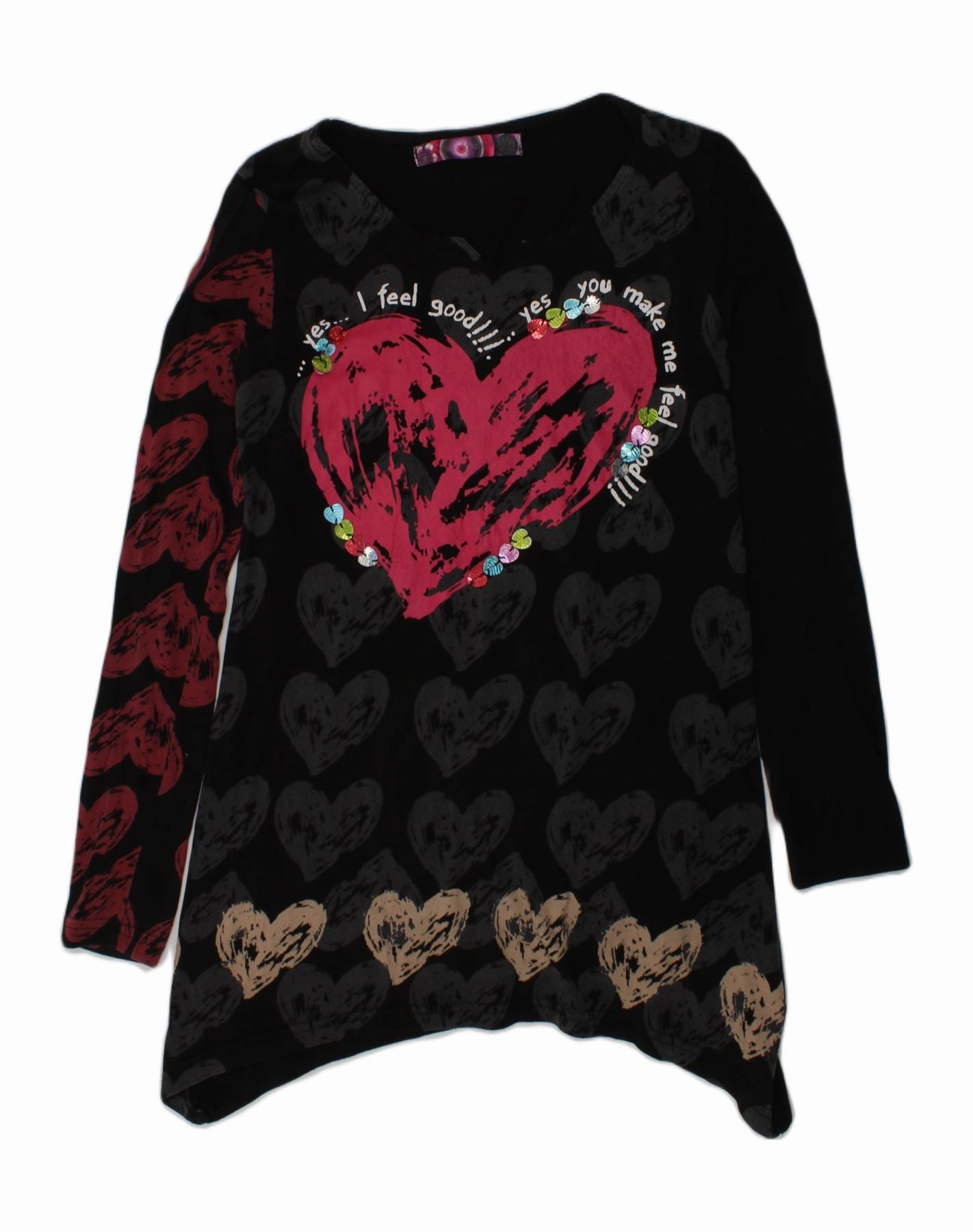 DESIGUAL Girls Graphic Graphic Tunic Dress 13-14 Years Black Geometric City Layer