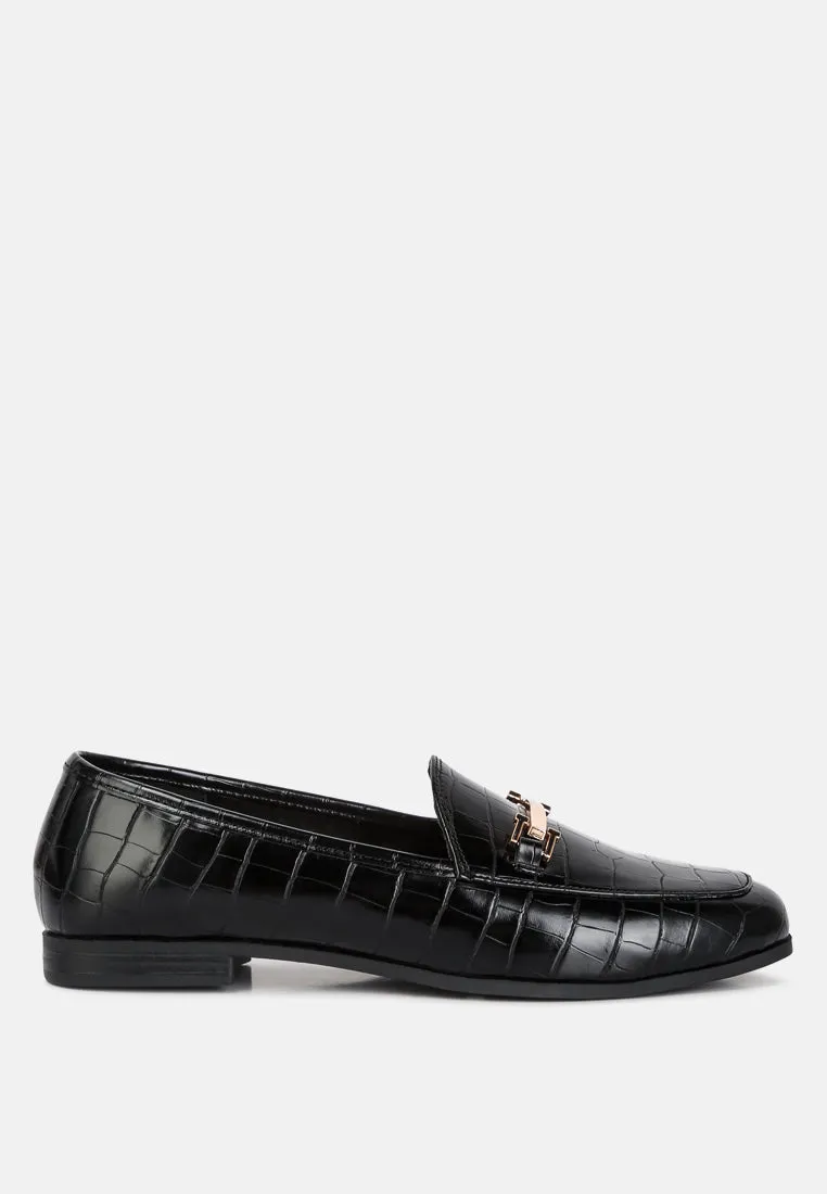 Faux Leather Comfy Flow deverell street-smart horsebit embellished loafers