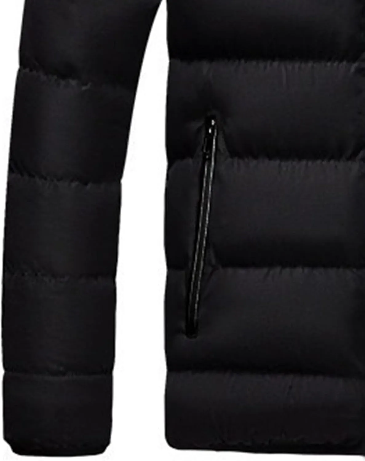 DGHM-JLMY Men's Fashion Warm Down Cotton-Padded Jacket Full Zip Quilted Puffer Down Jacket Lightweight Packable Puffer Jacket