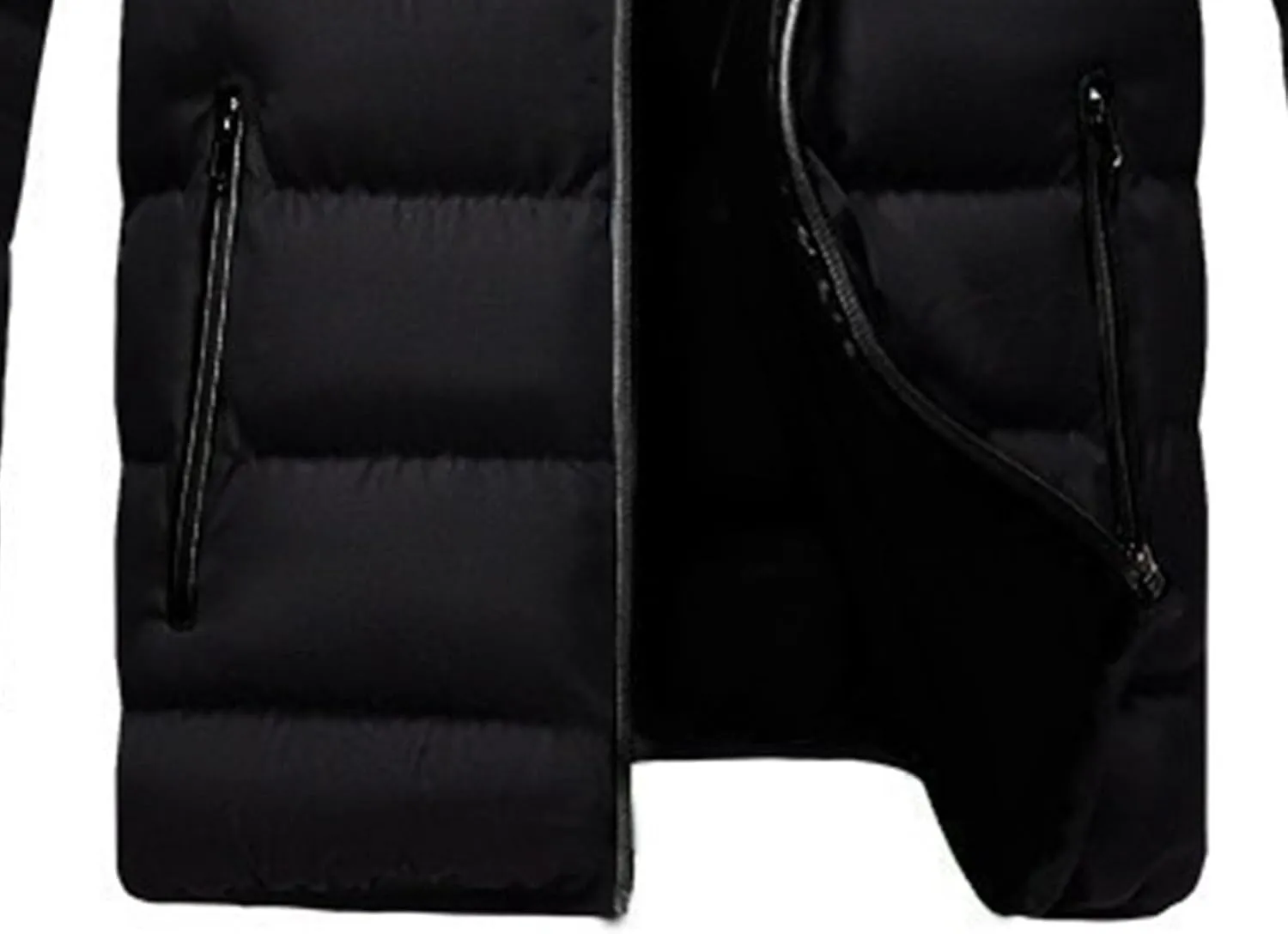 DGHM-JLMY Men's Fashion Warm Down Cotton-Padded Jacket Full Zip Quilted Puffer Down Jacket Lightweight Packable Puffer Jacket