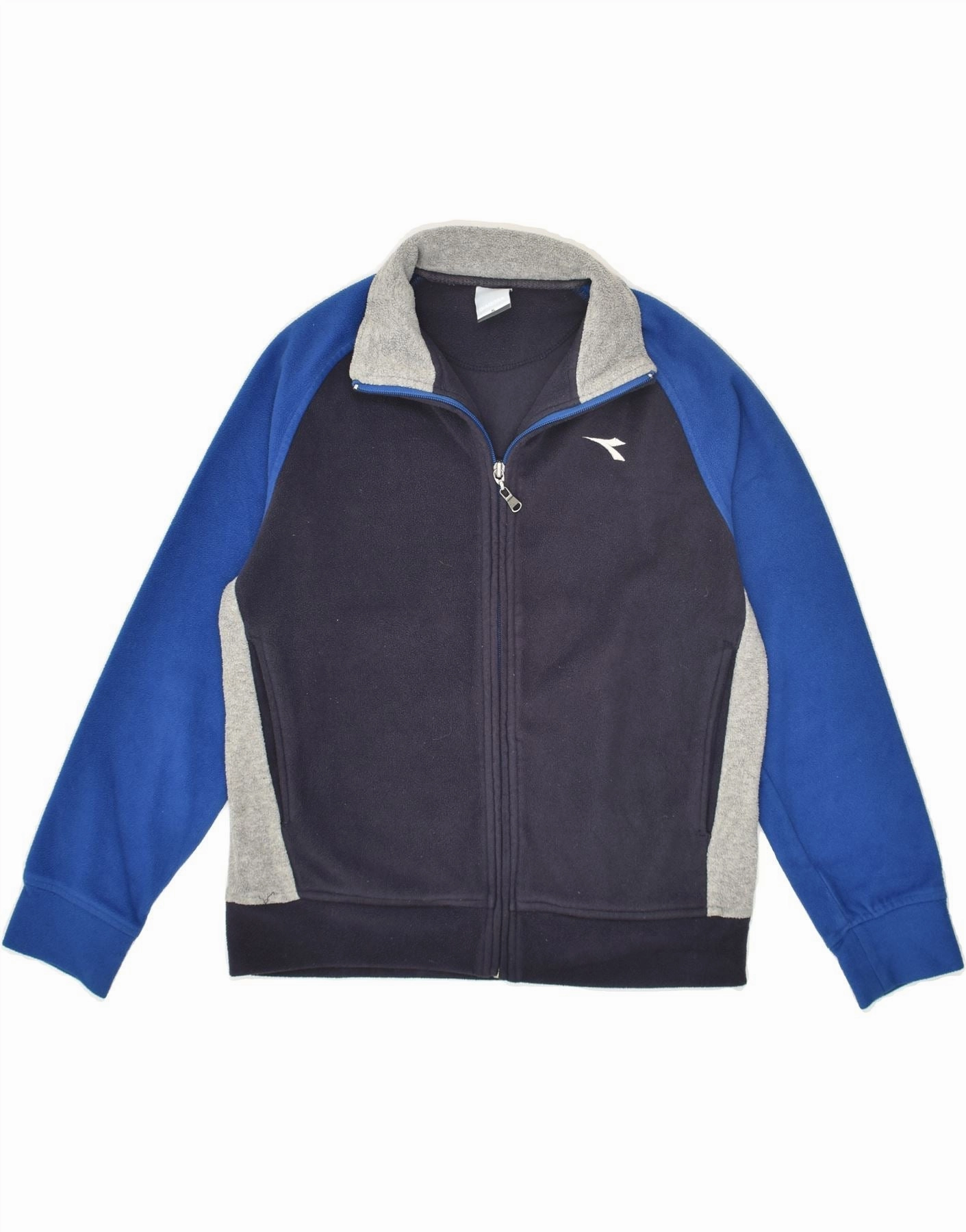 Antiperspirant Mouthwash DIADORA Boys Fleece Jacket 13-14 Years XL Navy Blue Colourblock Polyester