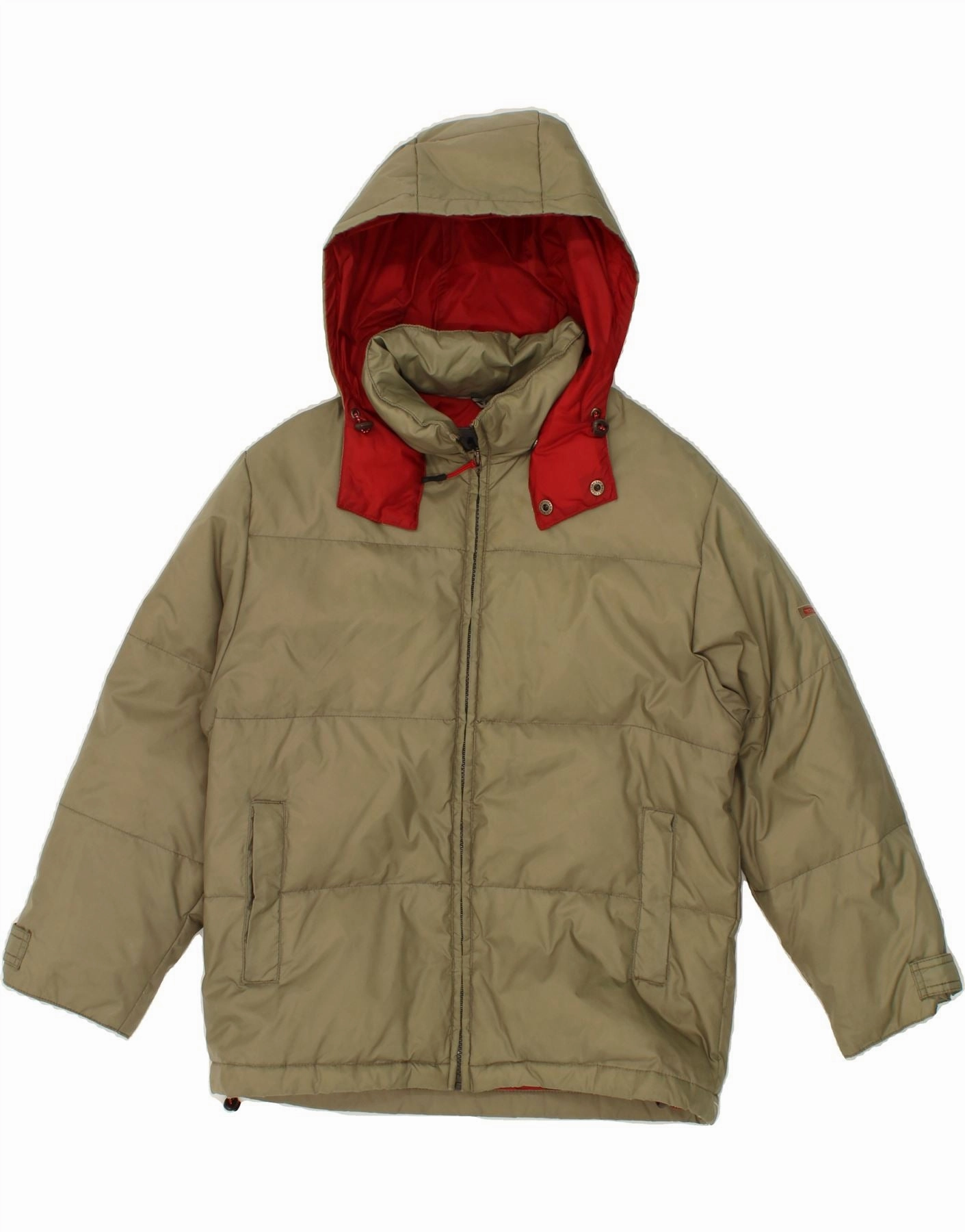 Elderly DIADORA Boys Hooded Padded Jacket 15-16 Years Khaki Polyamide