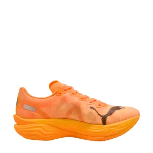 PUMA Men's Deviate NITRO Elite 3 Running Shoes in Heat Fire/PUMA Black AW25 mid - range running shoes running in a frozen river area shoes