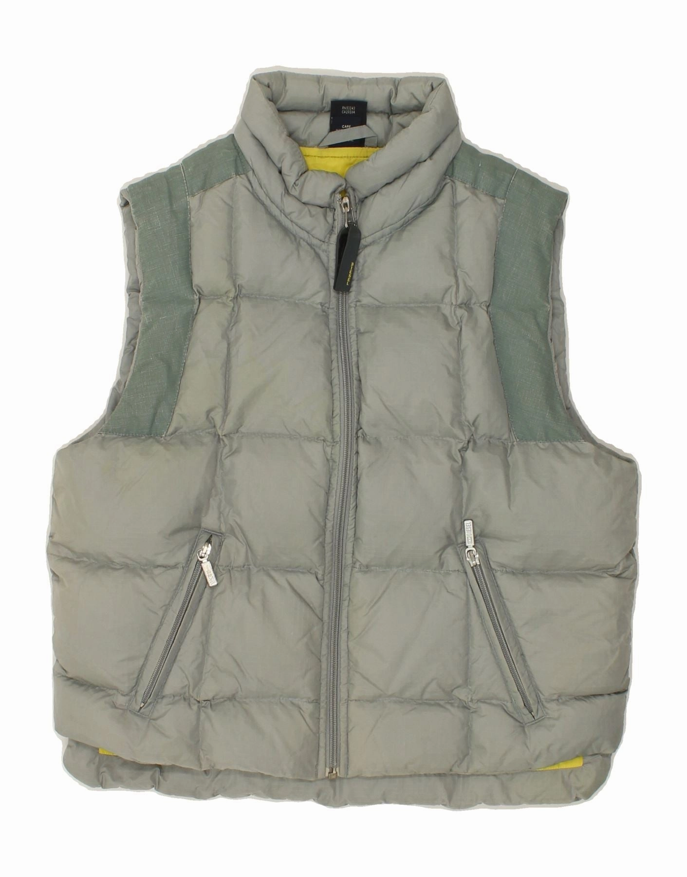DIESEL Boys Padded Gilet 12-13 Years Large Grey Nylon Patience