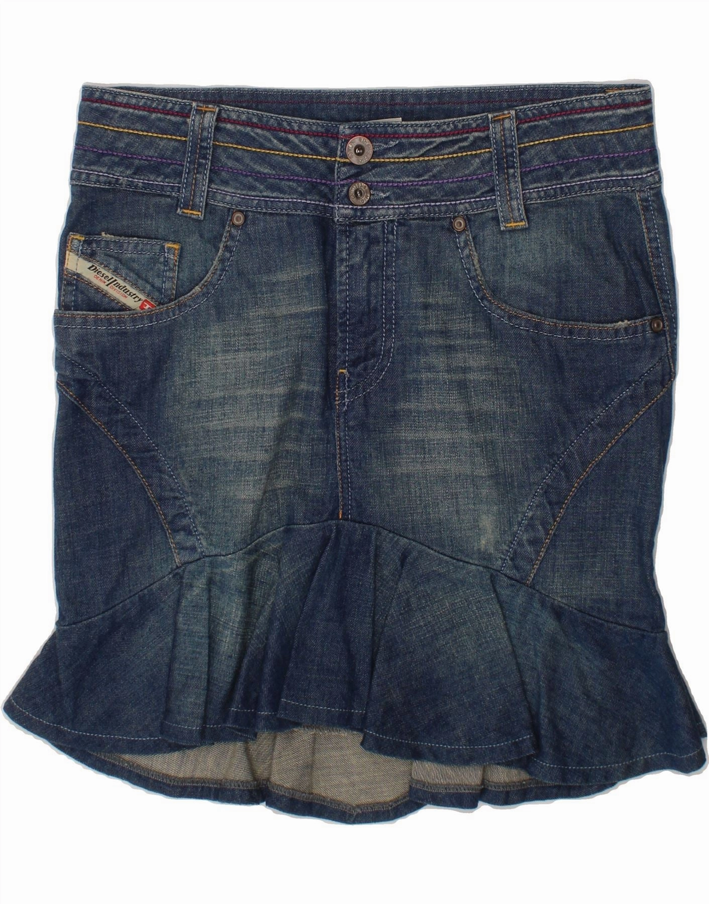 All-Purpose Comfort Fresh Tones DIESEL Girls Denim Skirt 13-14 Years W26 Blue Cotton