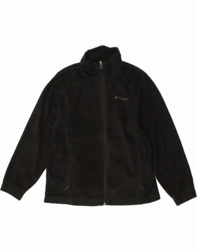 farmers Layered COLUMBIA Boys Fleece Jacket 10-11 Years Black Polyester