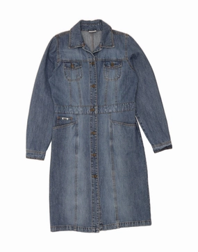 Summer Mood Heart Tone VINTAGE Girls Long Sleeve Denim Dress 15-16 Years Blue Cotton