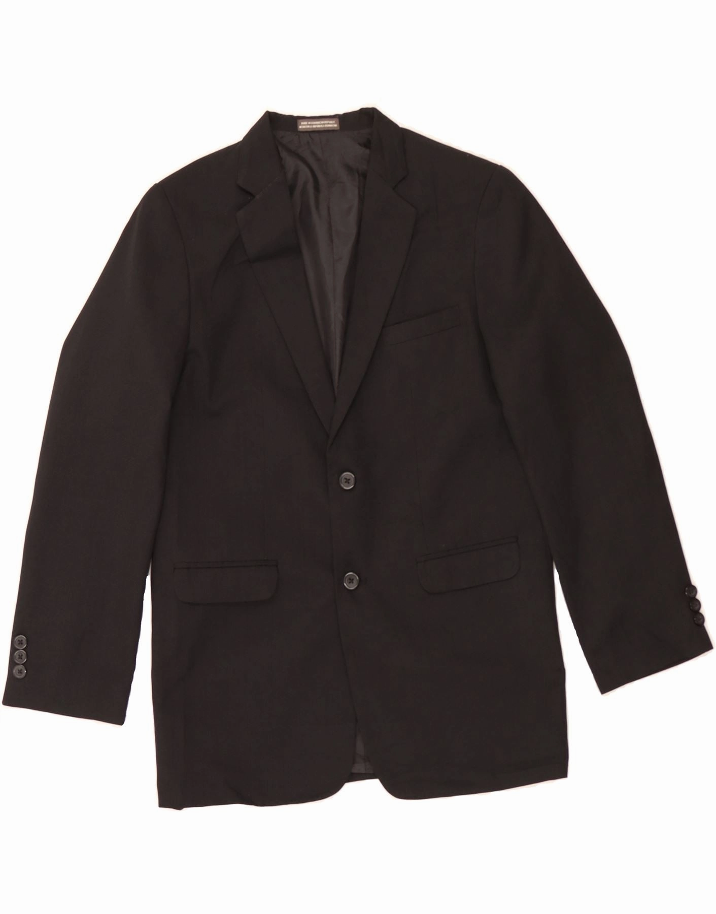 Silicone Grip Cuffs Athletic Wear DOCKERS Boys 2 Button Blazer Jacket 15-16 Years Black Polyester