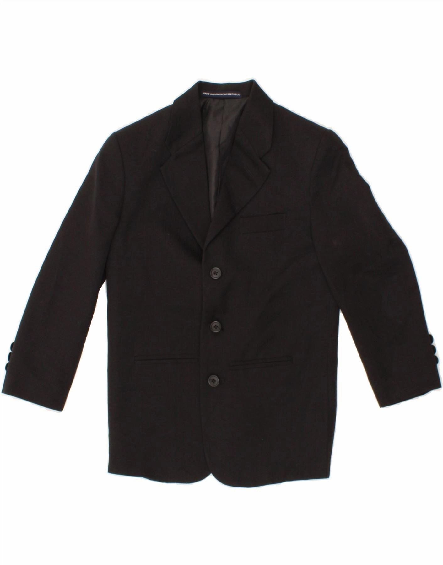 Casual Layer Reinforced Seams DOCKERS Boys 3 Button Blazer Jacket 7-8 Years Black Polyester