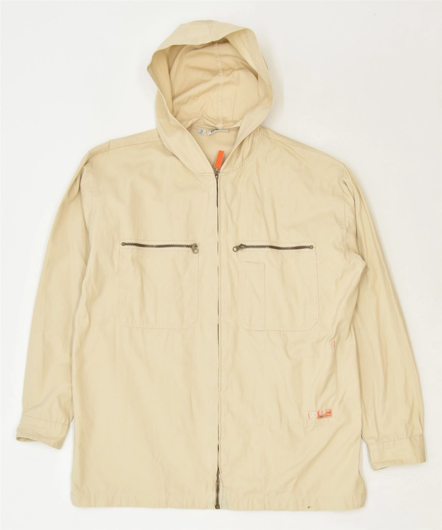 Adaptive Temperature Control Cold Climate DODIPETTO Boys Hooded Windbreaker Jacket 15-16 Years 2XL Beige Classic