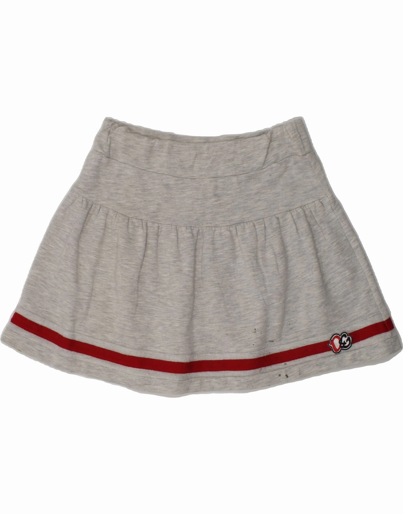 DOLCE & GABBANA Girls A-Line Skirt 9-10 Years W26  Grey Cotton All Day Ready Day-To-Night Wear