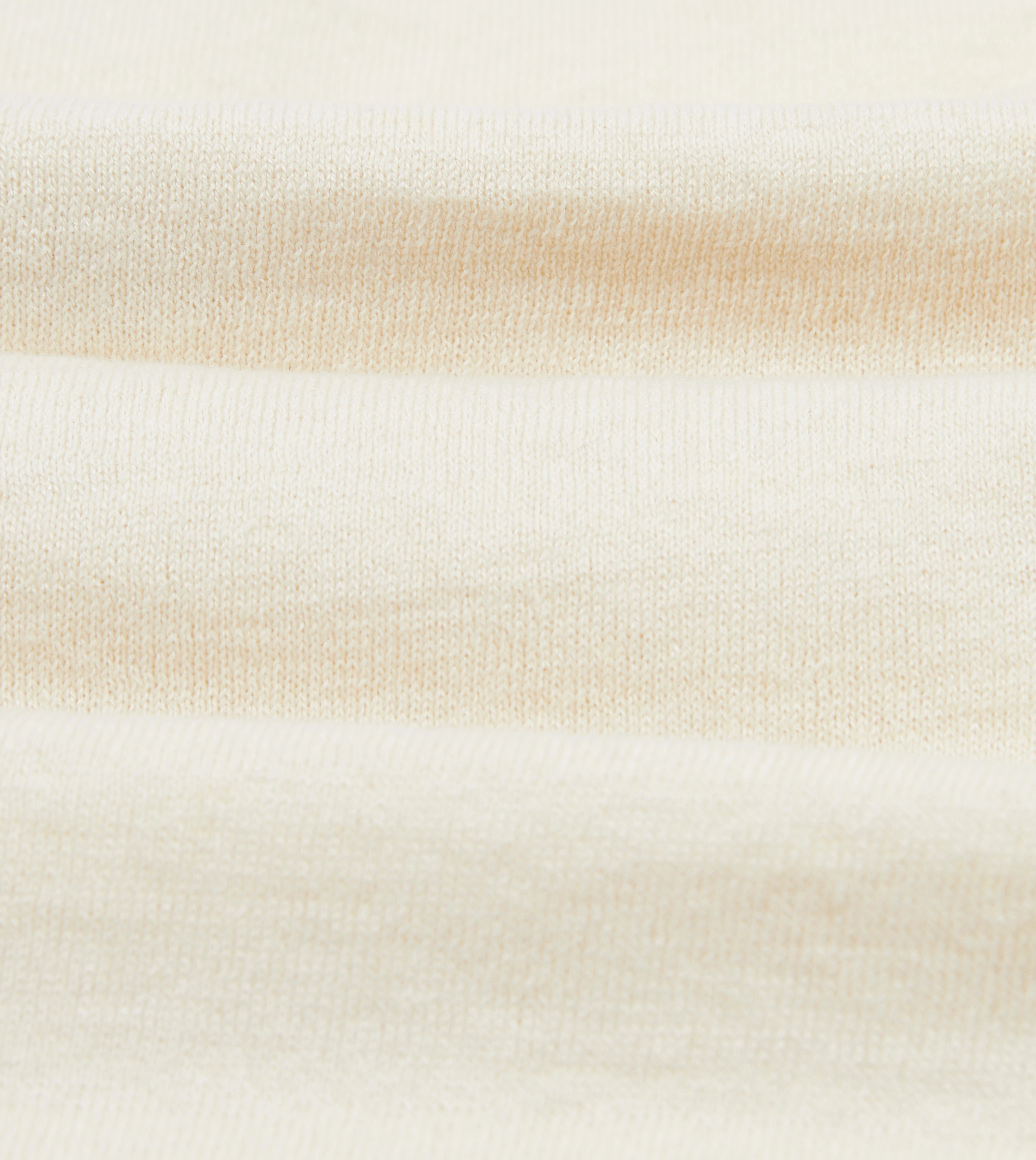 Ecru Knitted Linen-Cotton Short-Sleeve Polo Shirt Sleek Wear
