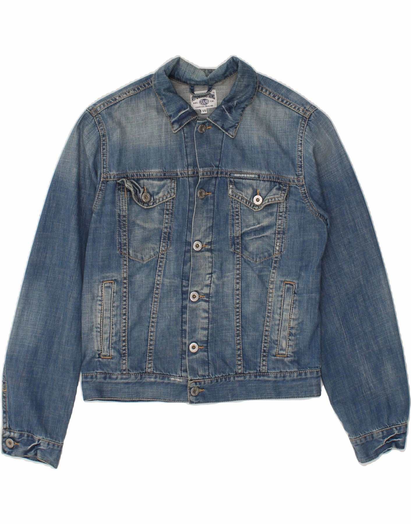 Declare REPLAY Boys Denim Jacket 7-8 Years Blue Cotton
