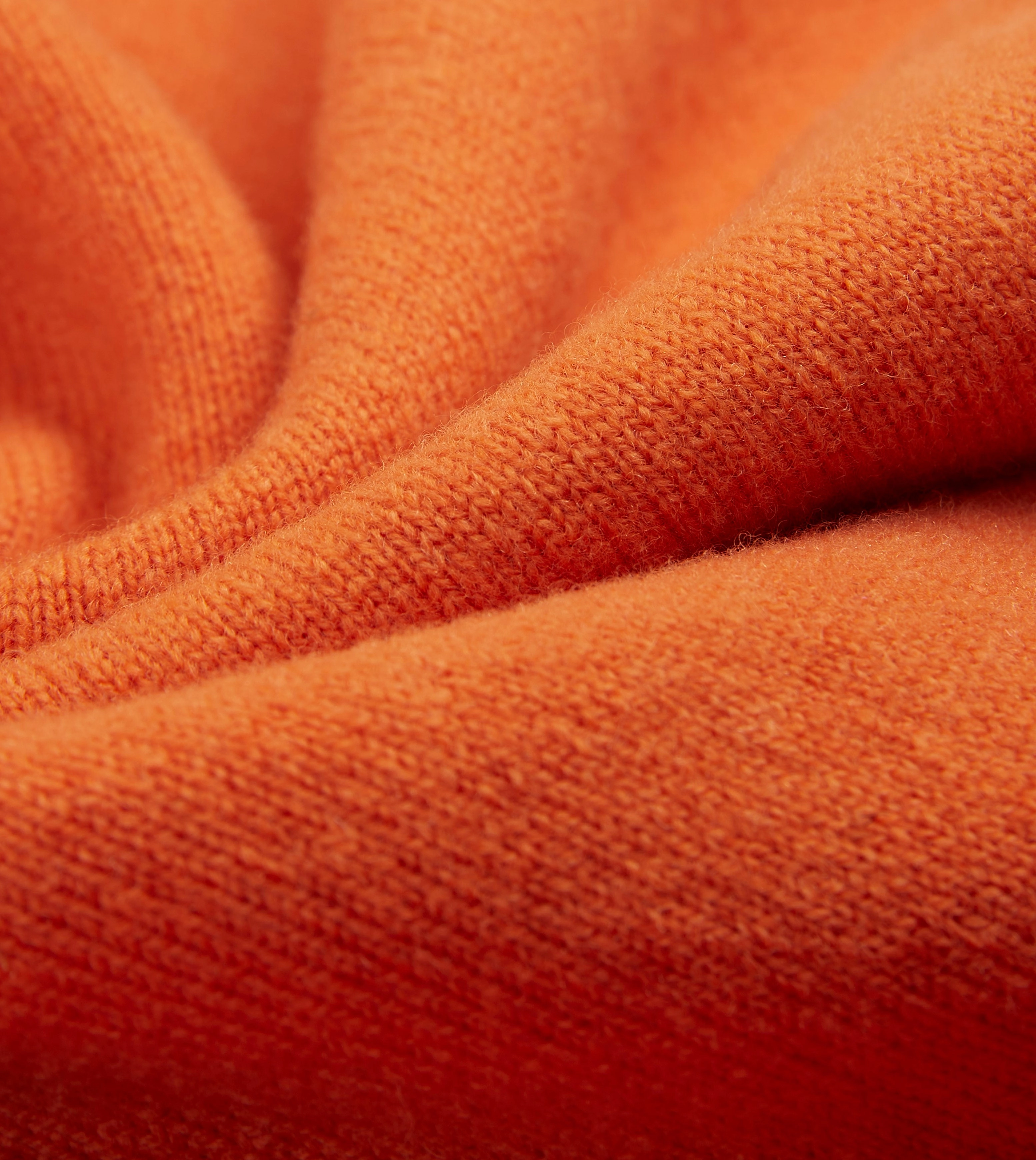 Functional Drape Layered Look Orange Lambswool Sleeveless Cardigan