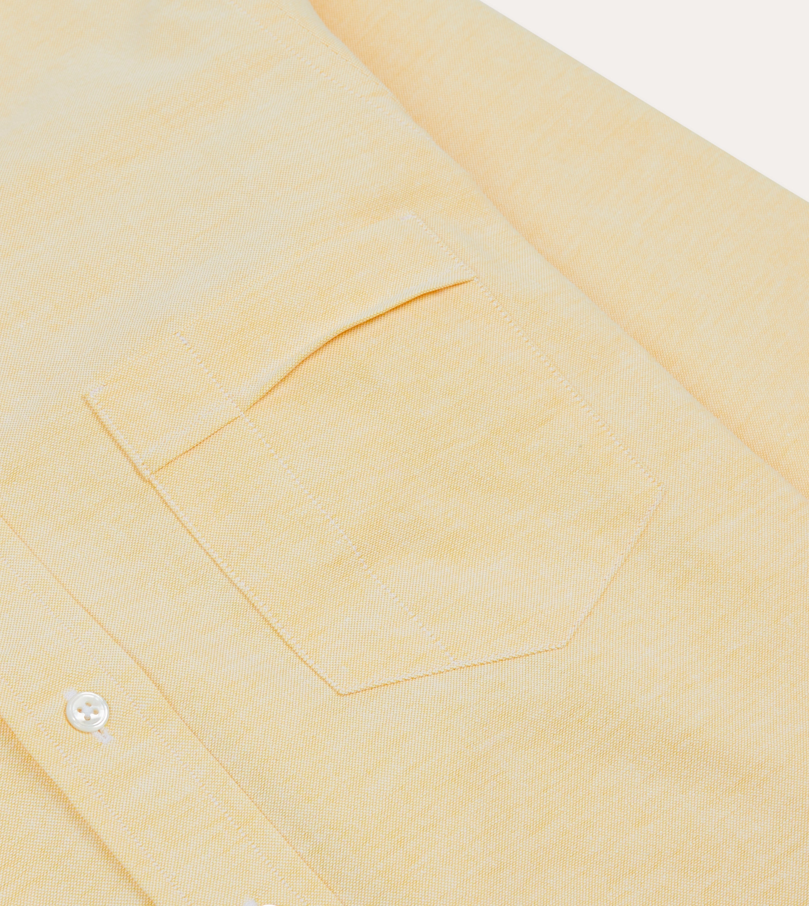Yellow Cotton Oxford Cloth Button-Down Shirt Year-Round Favorite Athleisure Wear