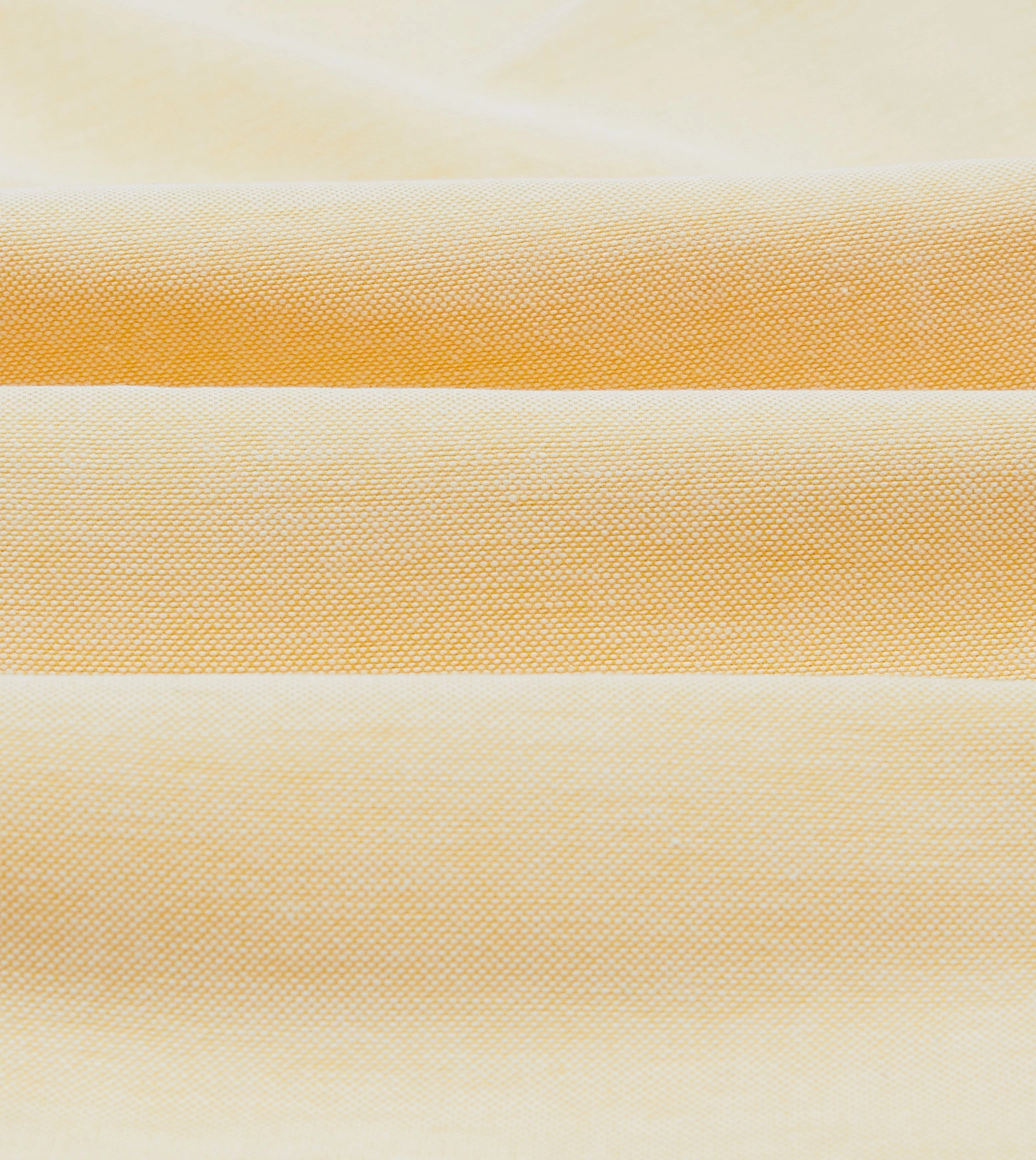 Polished Style Yellow Cotton Oxford Cloth Button-Down Shirt