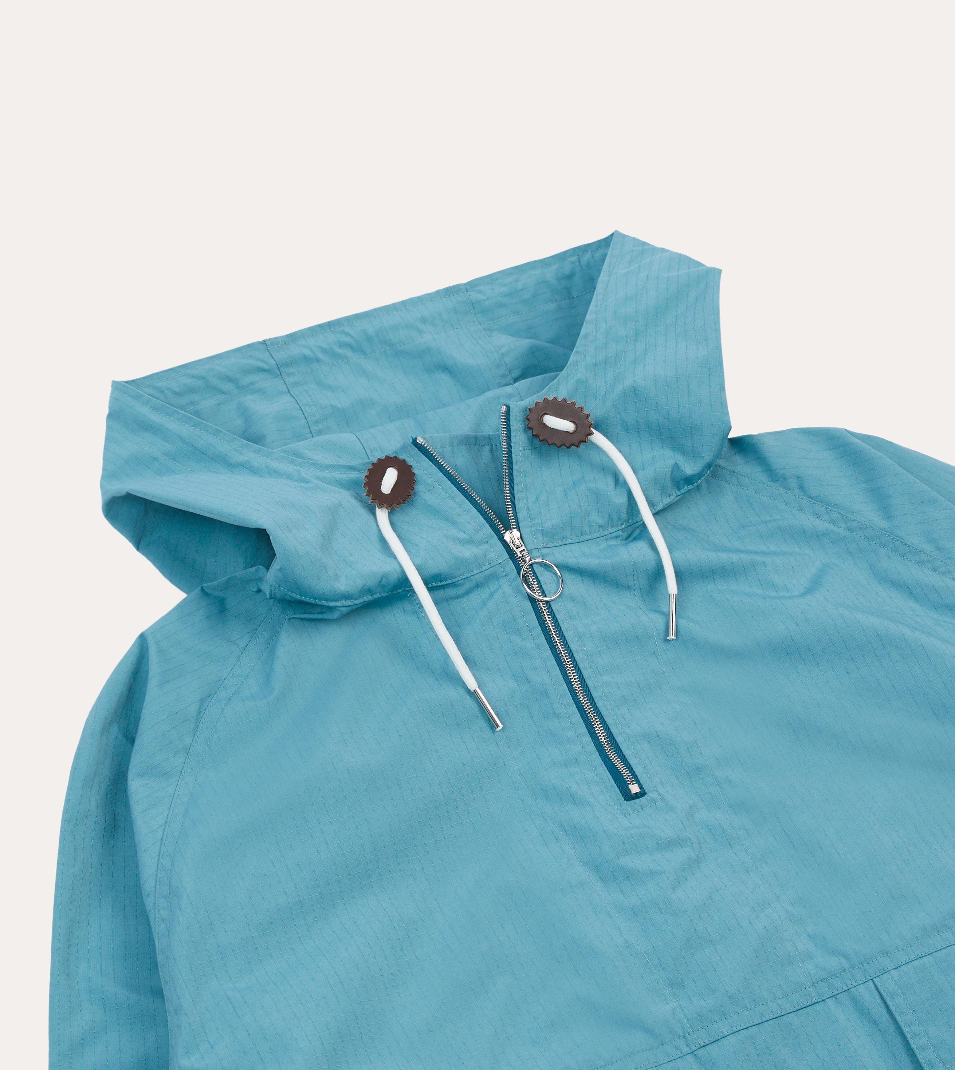 Drake??s and New Balance Waxed Cotton-Nylon Hiking Cagoule Layered Collar Design