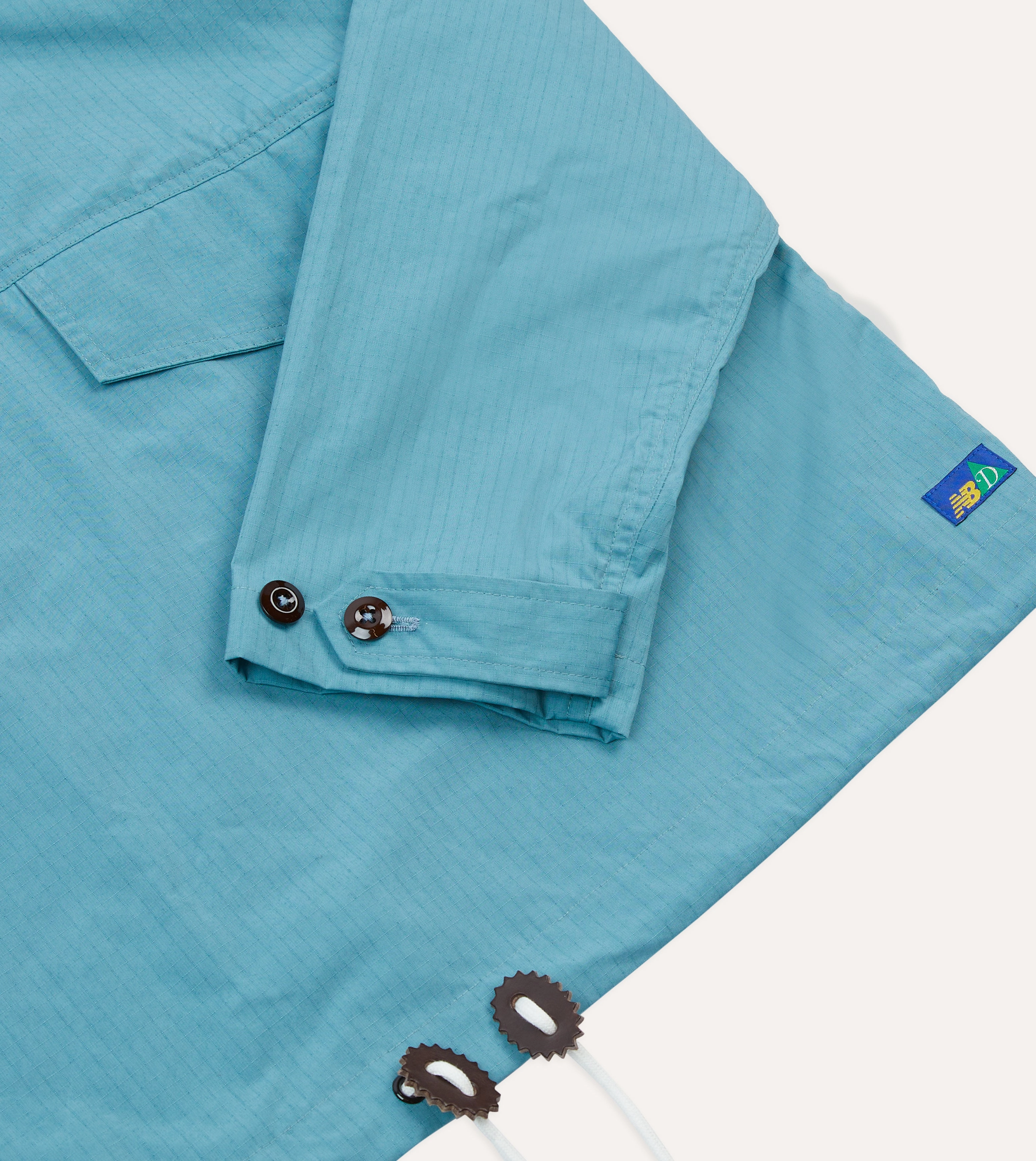 Bonded seams Drake??s and New Balance Waxed Cotton-Nylon Hiking Cagoule