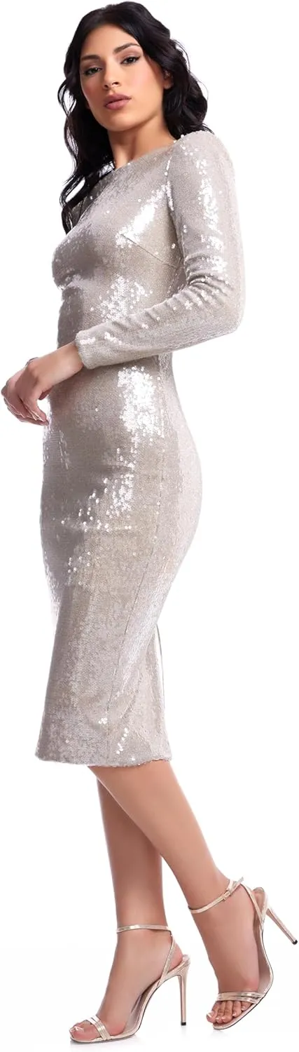 Dress the Population Women's Emmalyn Bodycon Midi Dress