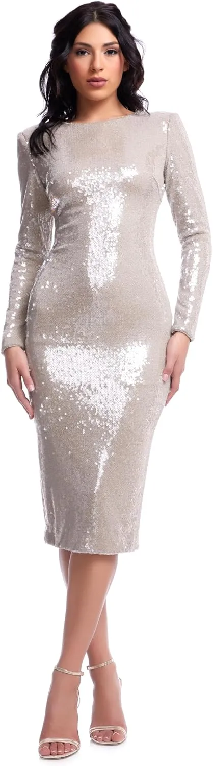 Dress the Population Women's Emmalyn Bodycon Midi Dress