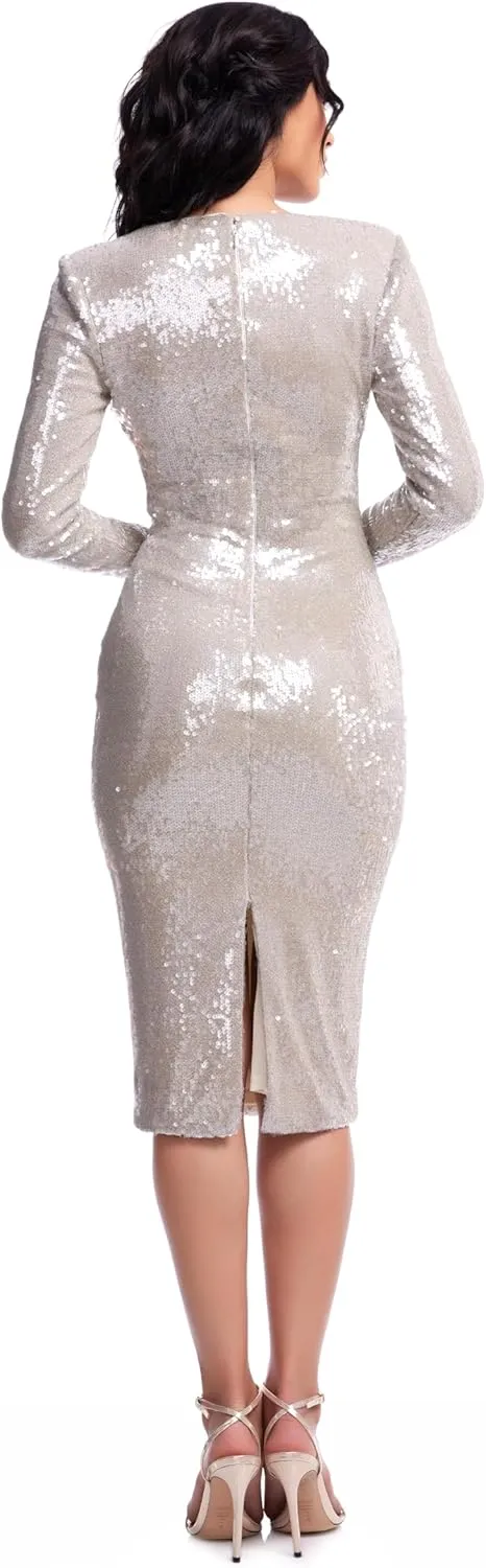Dress the Population Women's Emmalyn Bodycon Midi Dress
