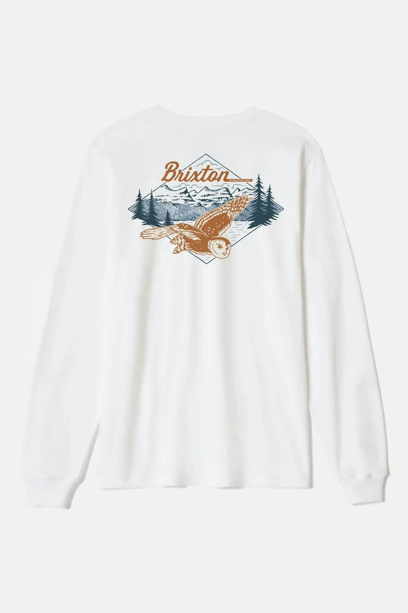 Brushed Interior Lining Driftway L/S Standard T-Shirt - White