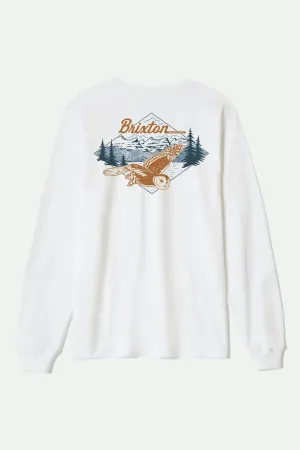 Brushed Interior Lining Driftway L/S Standard T-Shirt - White
