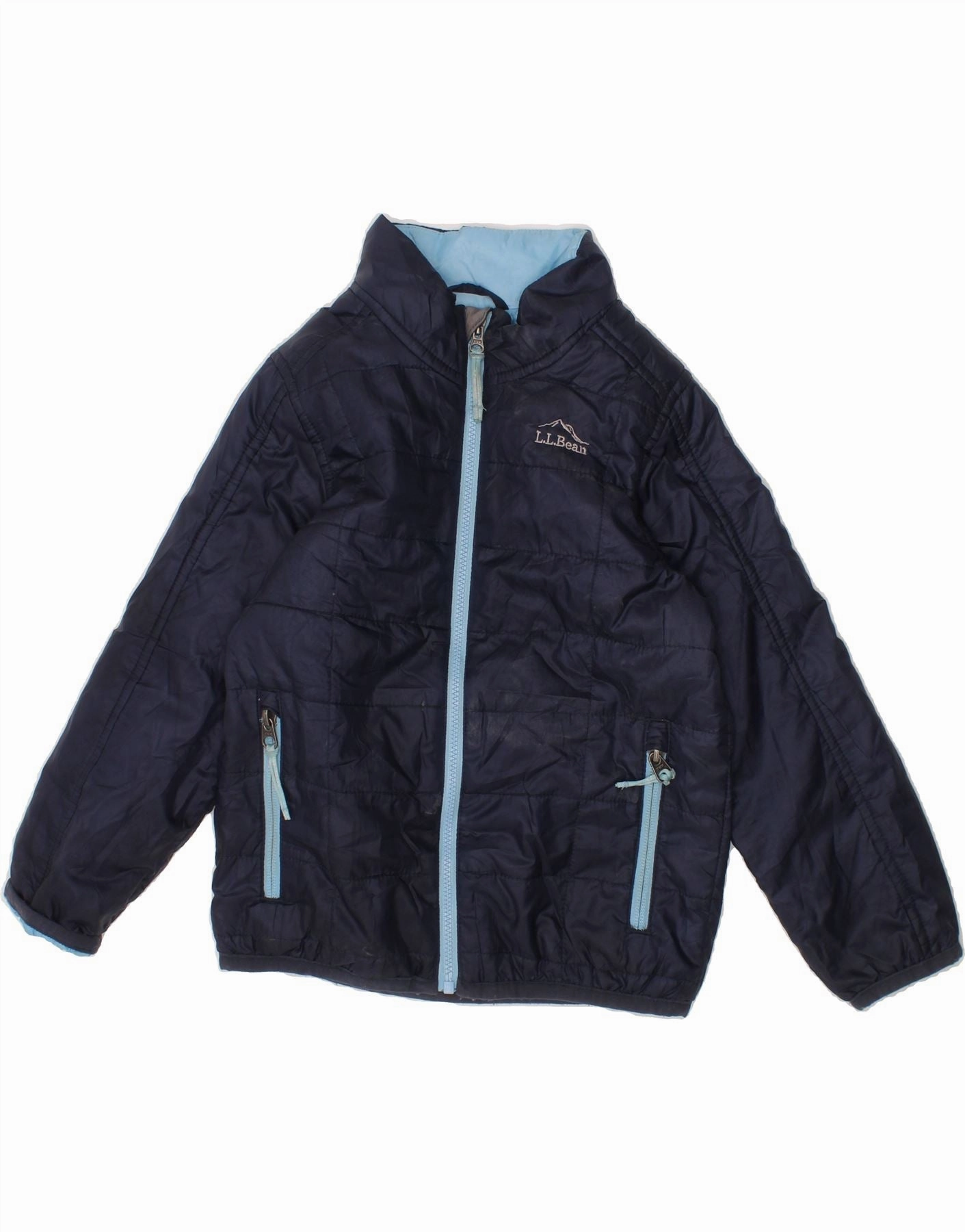 L.L.BEAN Boys Padded Jacket 3-4 Years Navy Blue Polyester Non Restrictive Silhouette Warm Layer