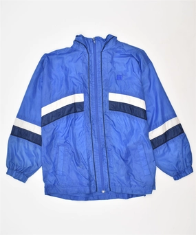 WILSON Boys Windbreaker Jacket 13-14 Years Large Blue Polyester Vintage Secure Zip Pockets Hot
