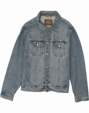 VINTAGE Boys Denim Jacket 13-14 Years XL Blue Cotton Functional LightweightFabric