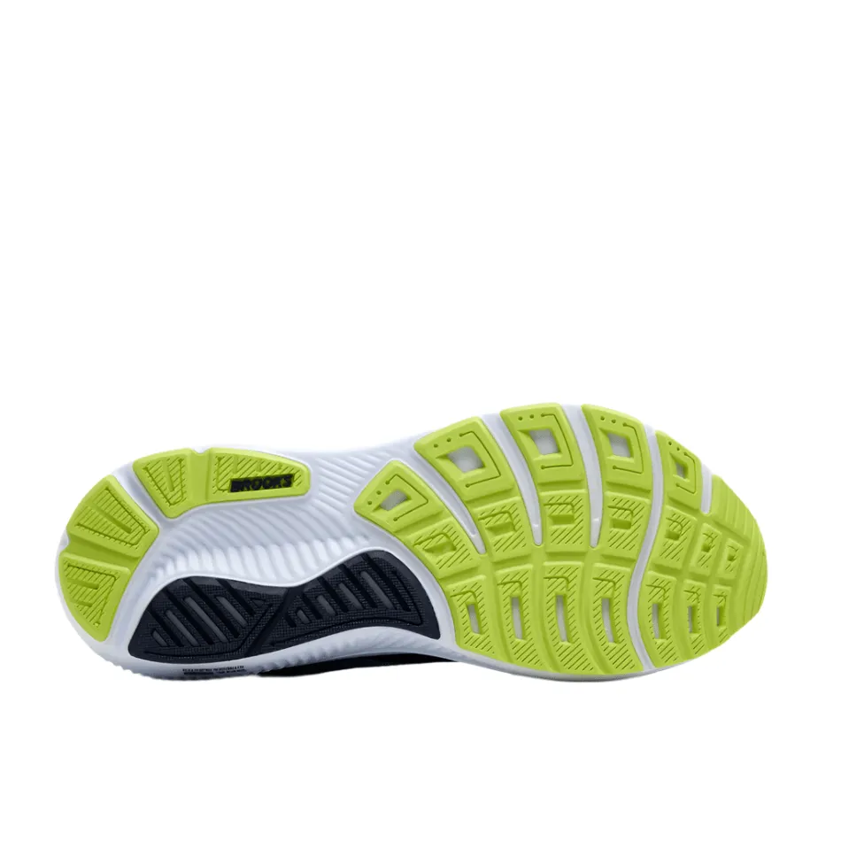 mud running footwear Brooks Men's Ghost 17 2E Wide Fit Running Shoes in Peacoat/Lime/Blue AW25