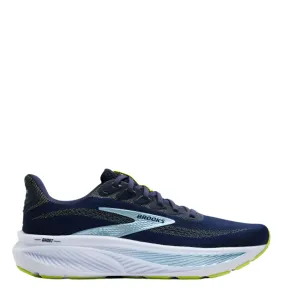 Brooks Men's Ghost 17 2E Wide Fit Running Shoes in Peacoat/Lime/Blue AW25 stability - focused running shoes