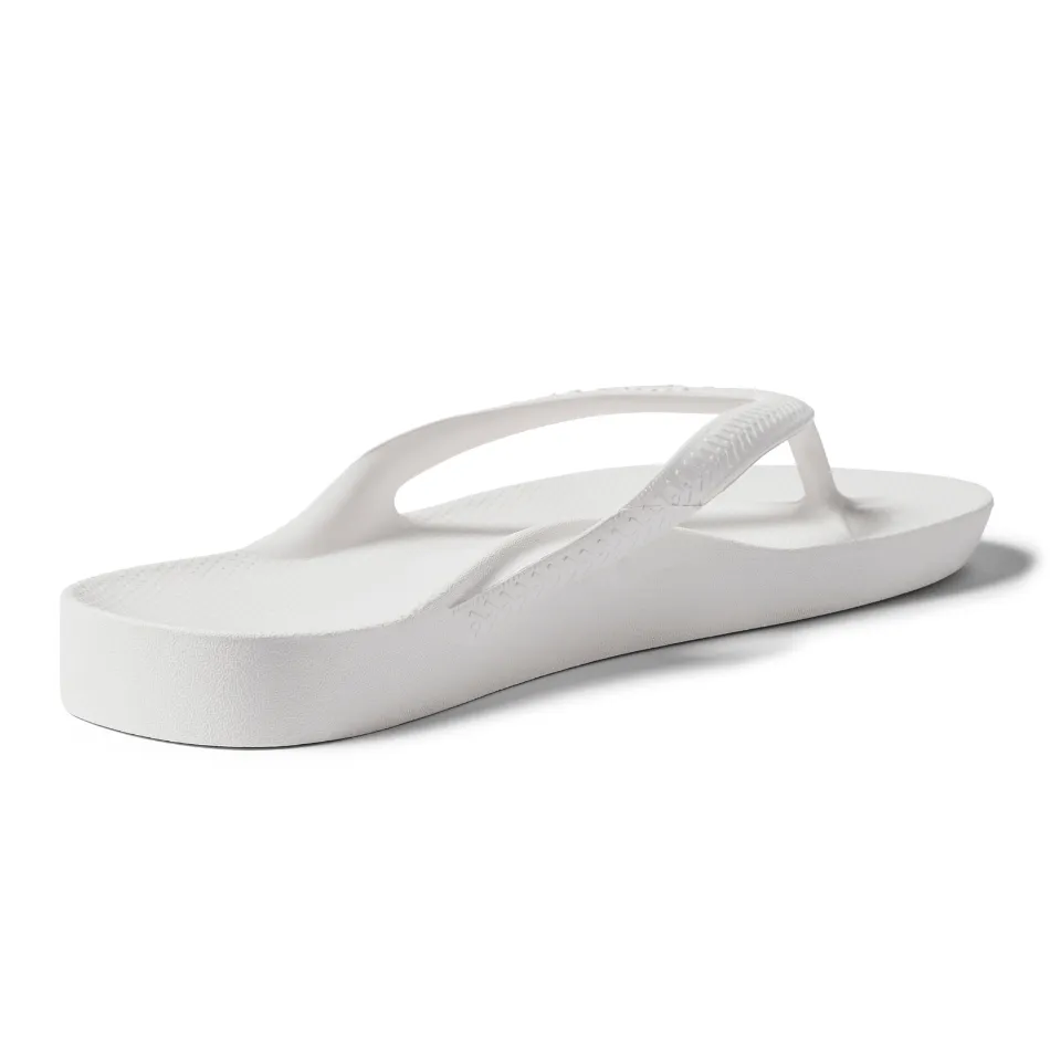 running in the wind shoes Archies Arch Support Flip Flops in White