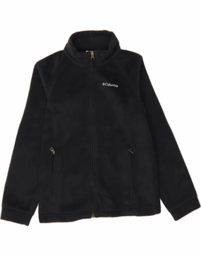 COLUMBIA Boys Fleece Jacket 10-11 Years Medium Black Polyester Game Day