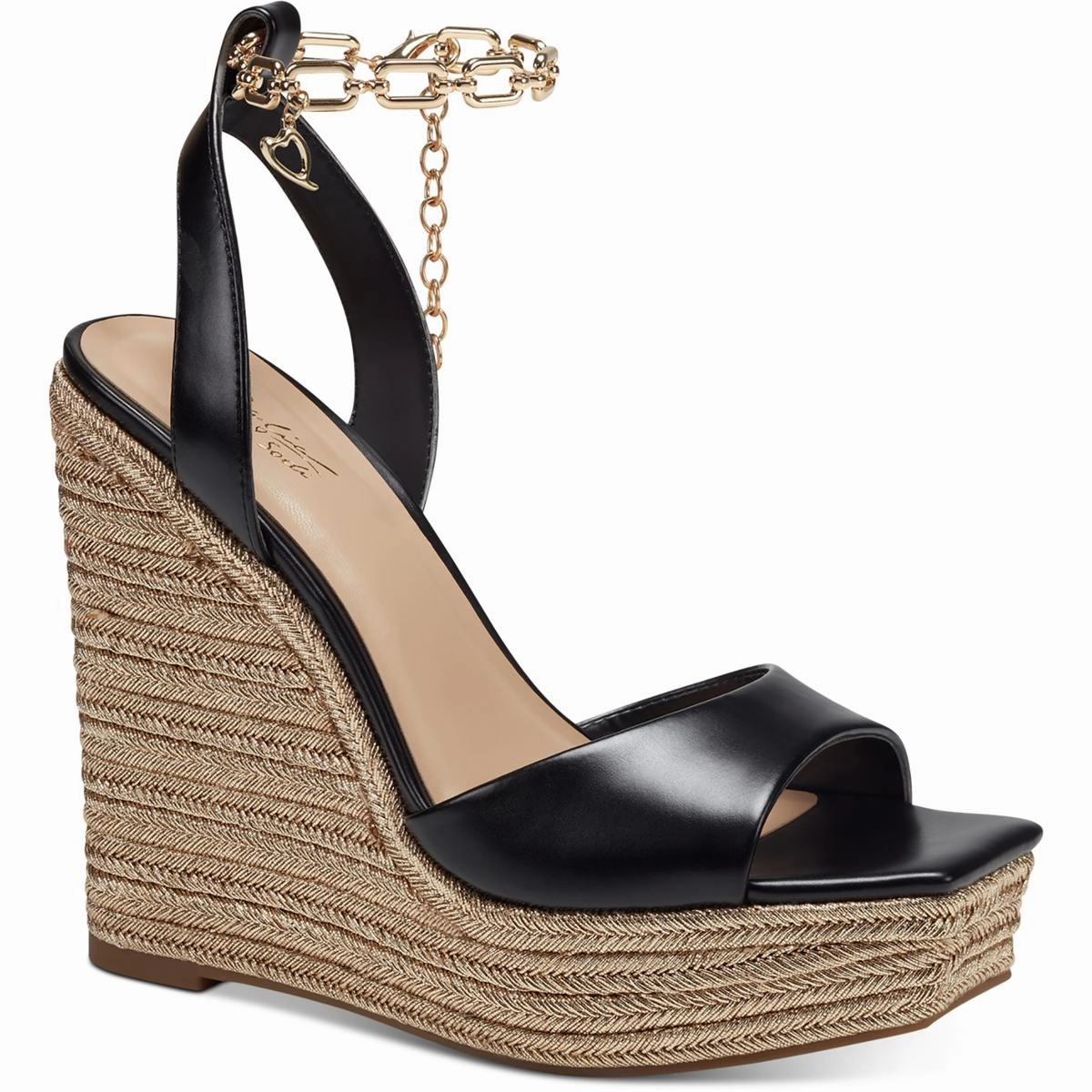 Modern Cool Caden Womens Chain Wedge Espadrilles